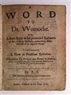 ENGLISH RELIGIOUS TRACTS.  Bound volume containing 20 pamphlets.  1660-64